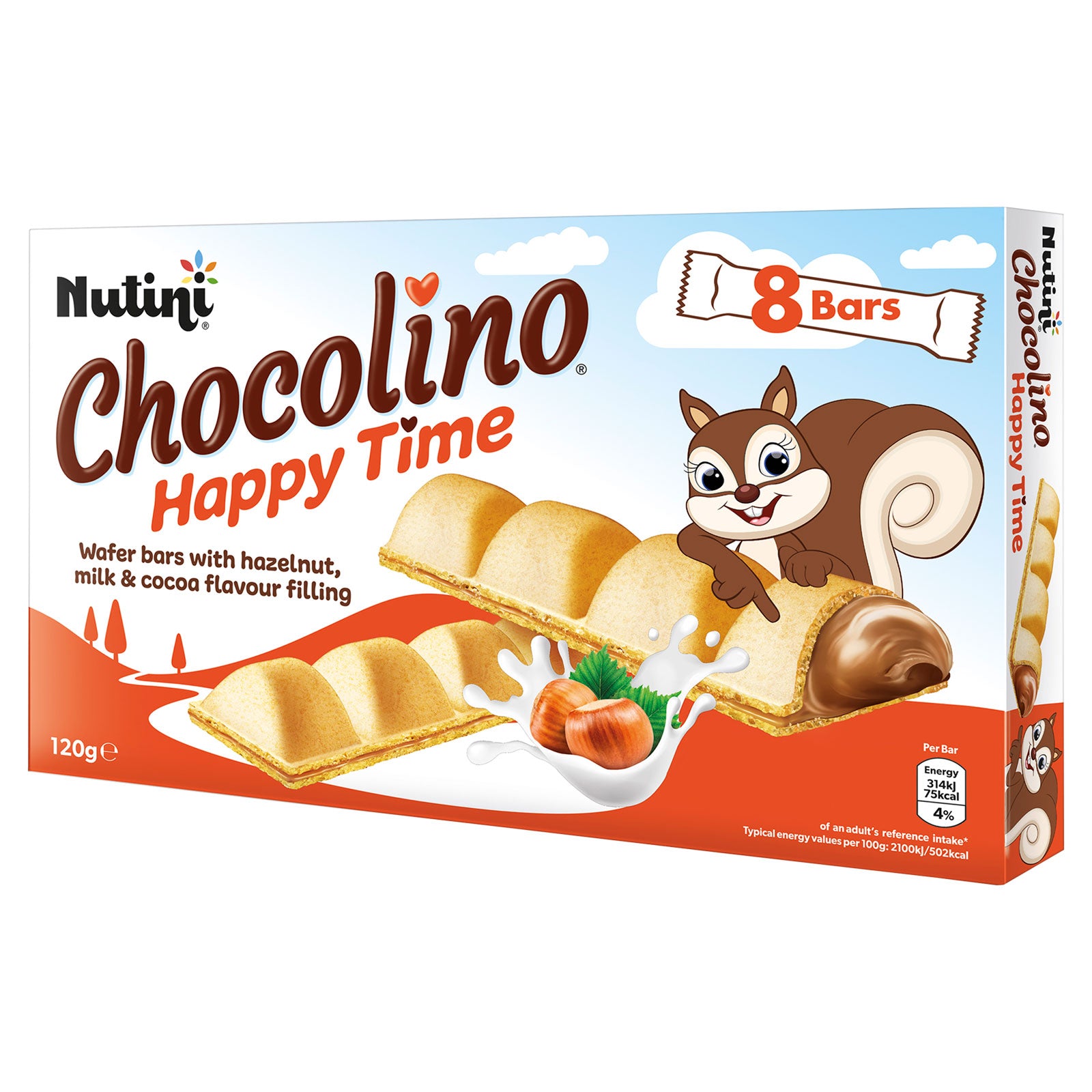 Nutini Choco Happy Time Bars 8pk | High Quality Chocolate & Sweets Online - Product Image Nutini Choco Happy Time Bars 8pk | High Quality Chocolate & Sweets Online - Product Image